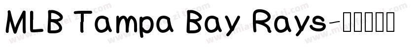 MLB Tampa Bay Rays字体转换